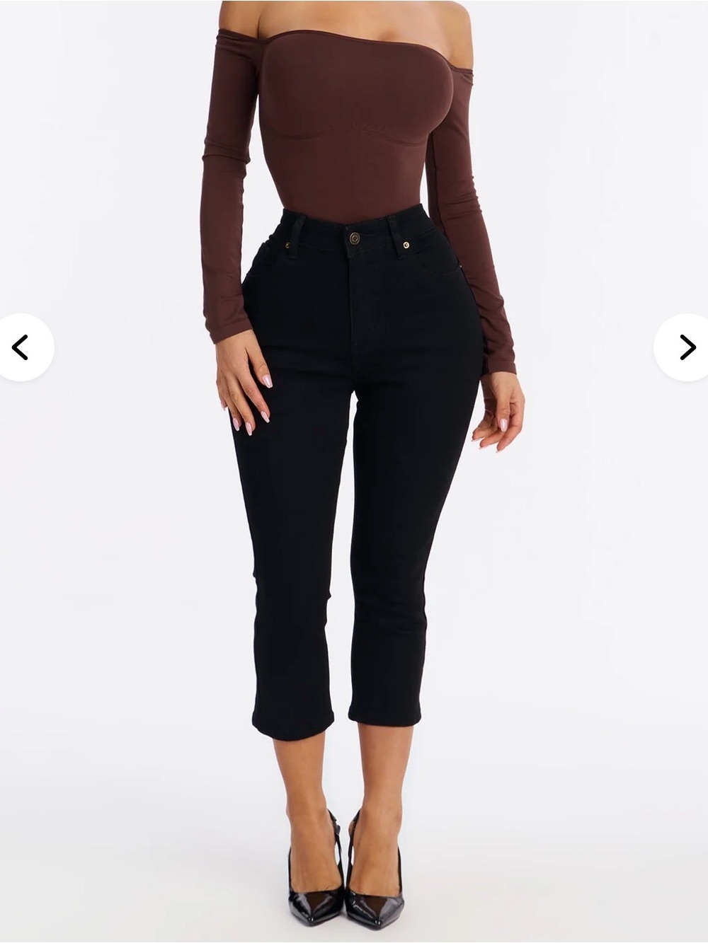 Manchester Stretch Skinny Capri Jeans - Black 15